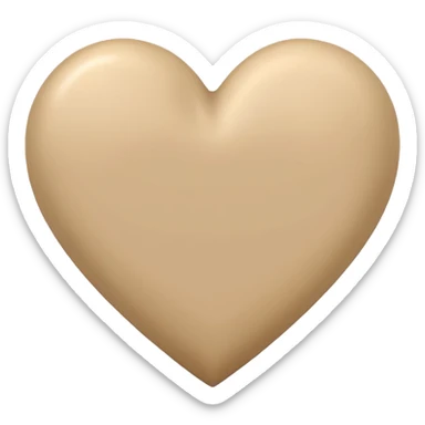 Beige heart emoji sticker