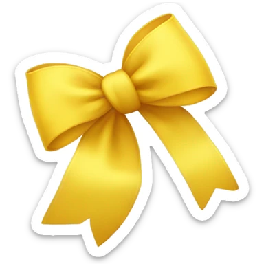 Cute yellow bow sticker