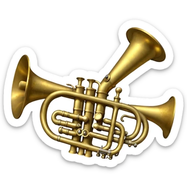 Trumpet monster sticker