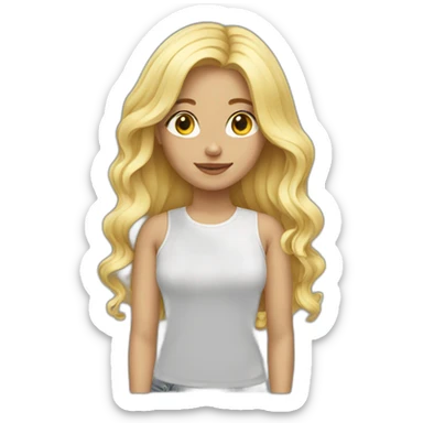 blonde-artist-girl sticker