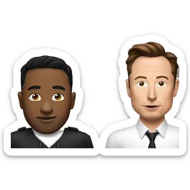 the rizzler and elon musk sticker