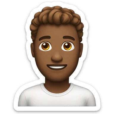 Brown guy with taper fade sticker