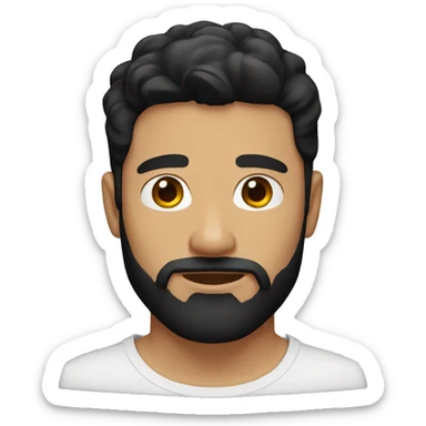 men black hair and ginger beard sticker