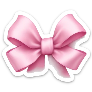 light pink ribbon bow sticker