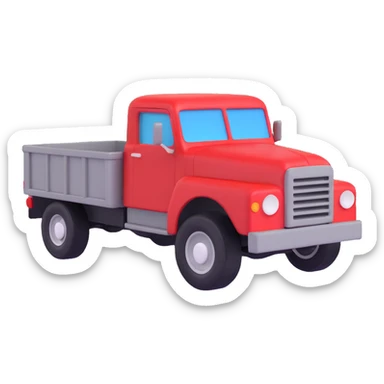 red and gray truck sticker