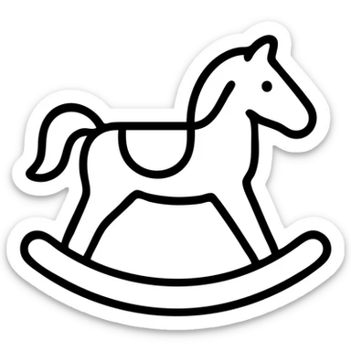 rocking horse sticker