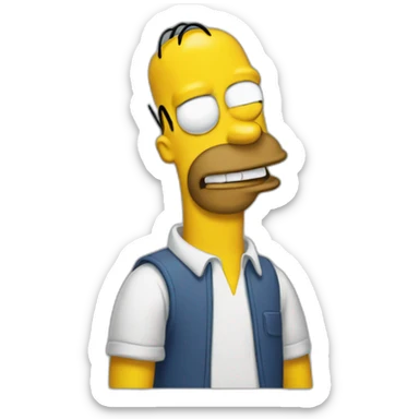 Homer avec un duff sticker