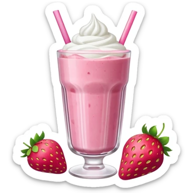 strawberry smoothie show sticker