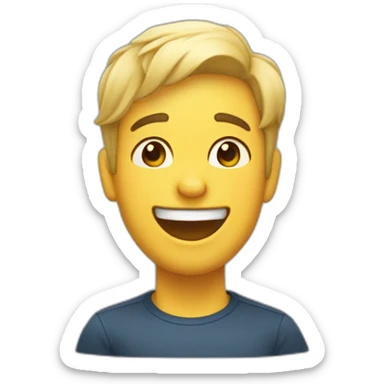 persona muy alegre haciendo un gesto de celebración sticker