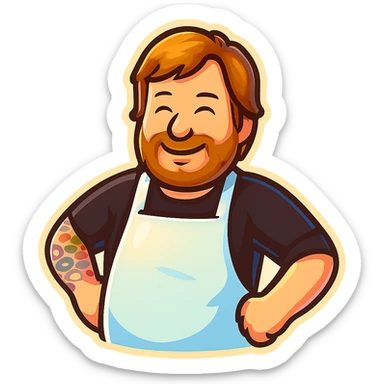 Create an emoji based on this person's appearance. Use a fun, expressive style suitable for emoji, in a retro stickers style. sticker