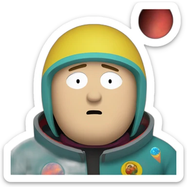 Cartman in space sticker