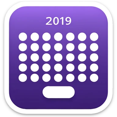 cicle calendar purple sticker