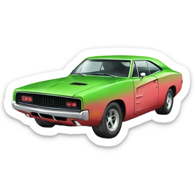 Watermelon Dodge Charger  sticker