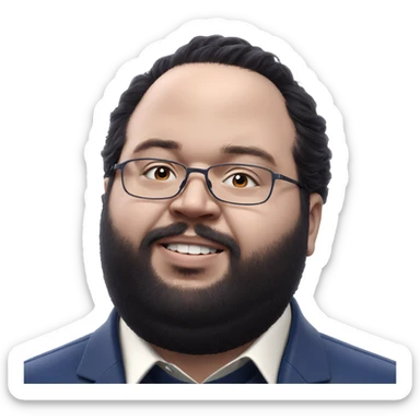 realistic portrait of a man sticker