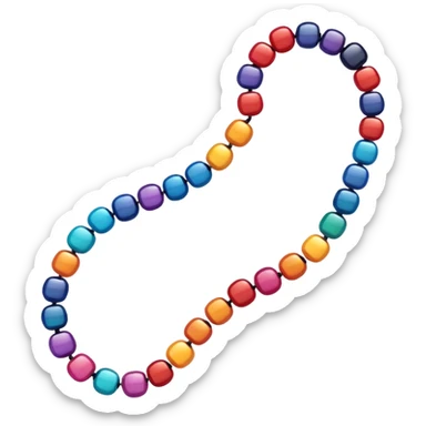Colorful String Bead sticker