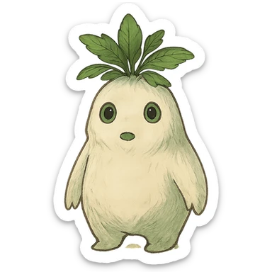 whimsical forest spirit sticker