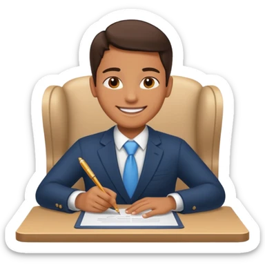 signing a deal sticker