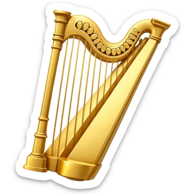 golden lyre sticker