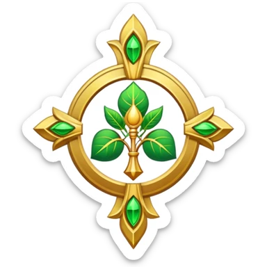 Priest emblem with a touch of green sticker