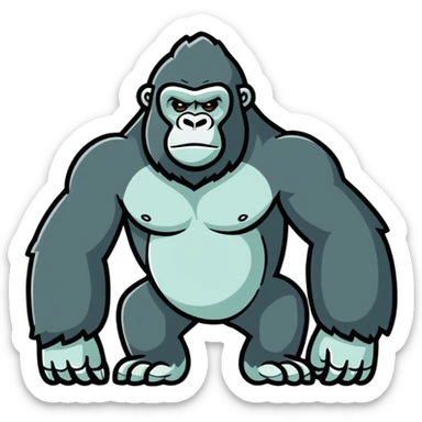Recently divorced gorilla  sticker
