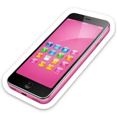 pink mobile phone sticker