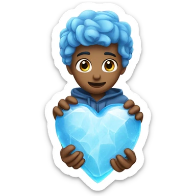 Heart blu ice sticker