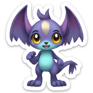 Anthro Sona Fakemon Hybrid Full Body sticker