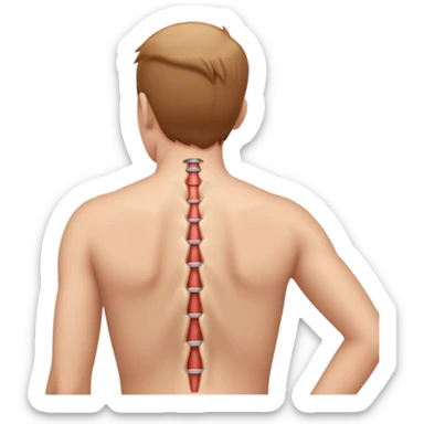 back pain, focus on humen back sticker