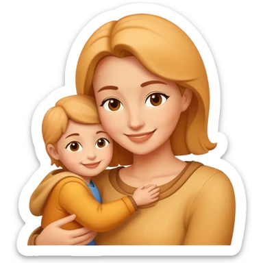 A loving mother figure with a warm smile sticker