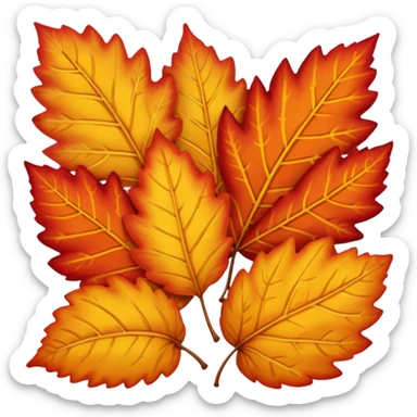 autumn leaves sticker