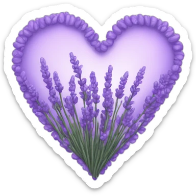 Lavender heart  sticker