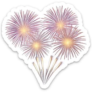 New year fireworks sticker