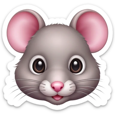 cute small rat with big eyes and whiskers sticker