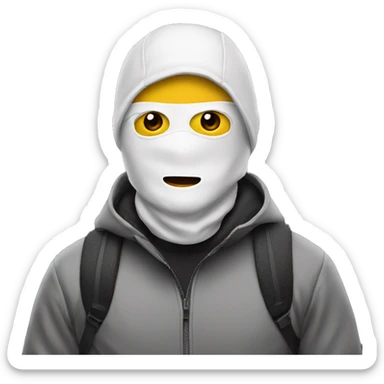 Man with a ski mask on sticker
