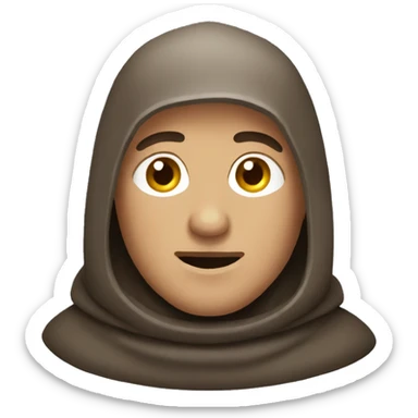 Friar wearing a snood sticker