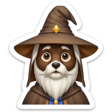 Wizard dog sticker
