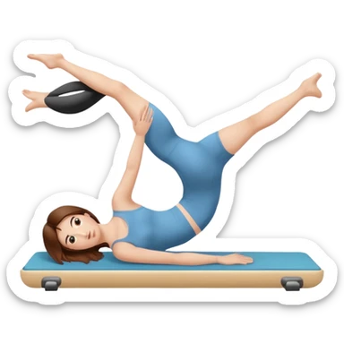 Pilates teaser, girl brown hair sticker
