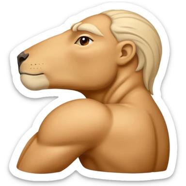 Create a shoulder emoji with all 3 delts visible. Side shoulder view. Arms down and show only shoulder part sticker