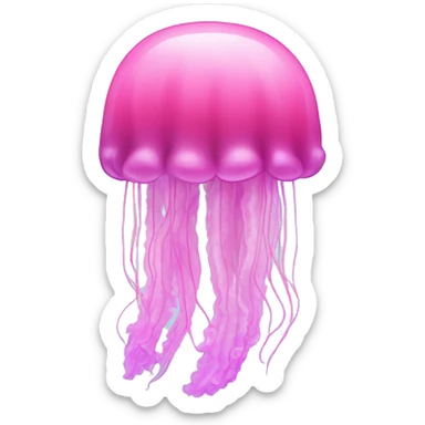 Pink jellyfish sticker