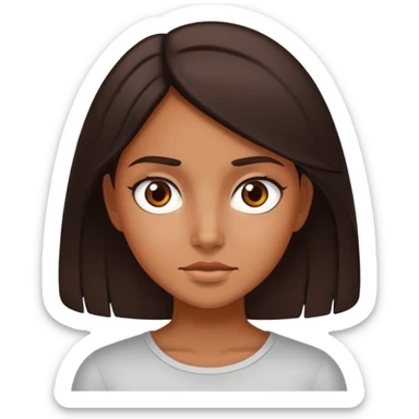 dark brown haired tanned girl sticker