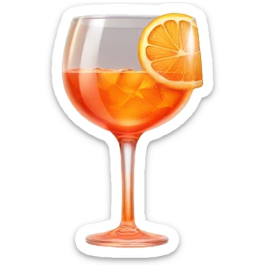 Aperol spritz wine glass sticker