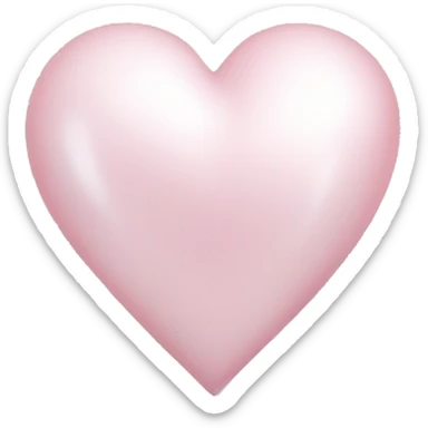 pearl light pink heart sticker