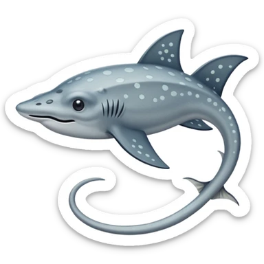 Stingray – Flat ray with long whip tail sticker