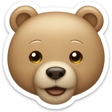 beige teddy bear sticker