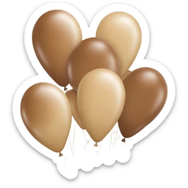 brown beige balloons sticker