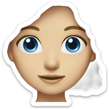 Blonde Girl blue eyes with camera  sticker