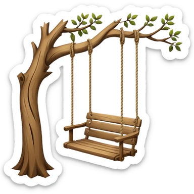Swing on a tree sticker