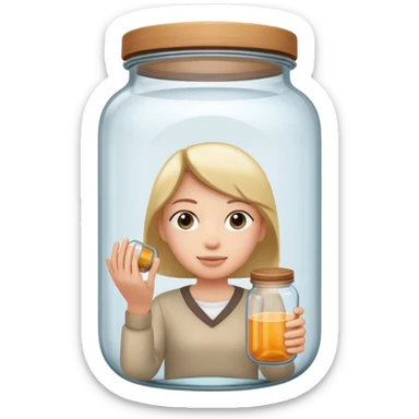 People Holding Jar sticker