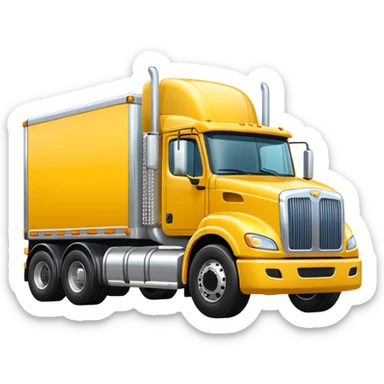yellow semi truck sticker