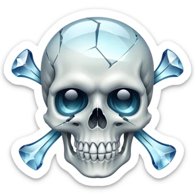 make the bow be holding the skull together make the skull see threw crystal sticker